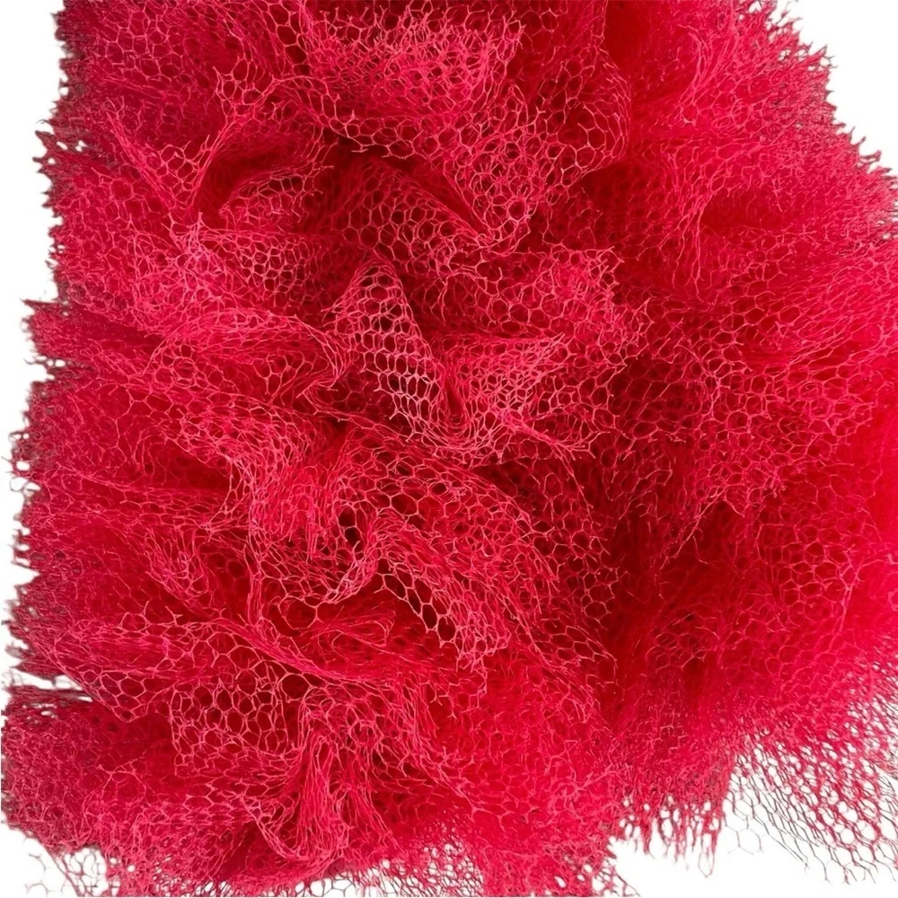 VTG Rubber Face Waving Santa Claus Tulle Net Body Retro Christmas Decor 18” READ